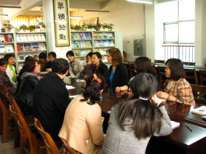 Round table discussion with the English department