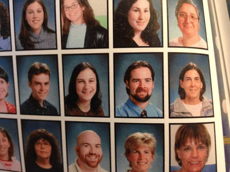 Yearbook teacher photos from my first year at the school