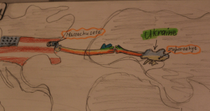 A sweet drawing attached to a letter