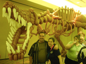 Me and Mark with one of his award winning dinosaurs